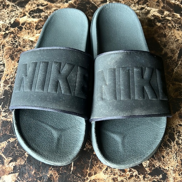 Nike Shoes - Woman’s black Nike Slides. Size 8
